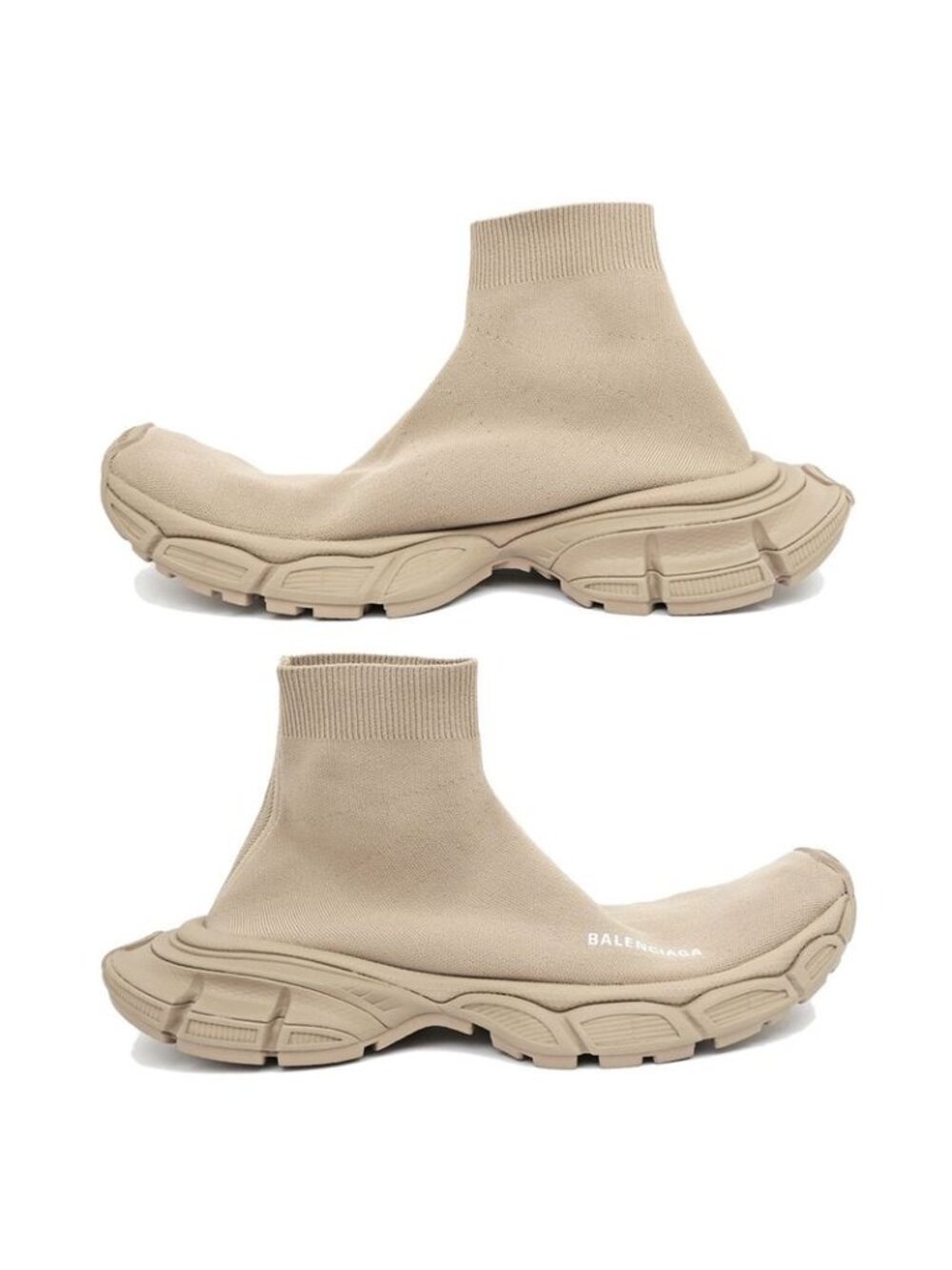 Balenciaga 3 XL Knit Socks Sneakers Beige Size 28.5 Shoes - Picture 4 of 10